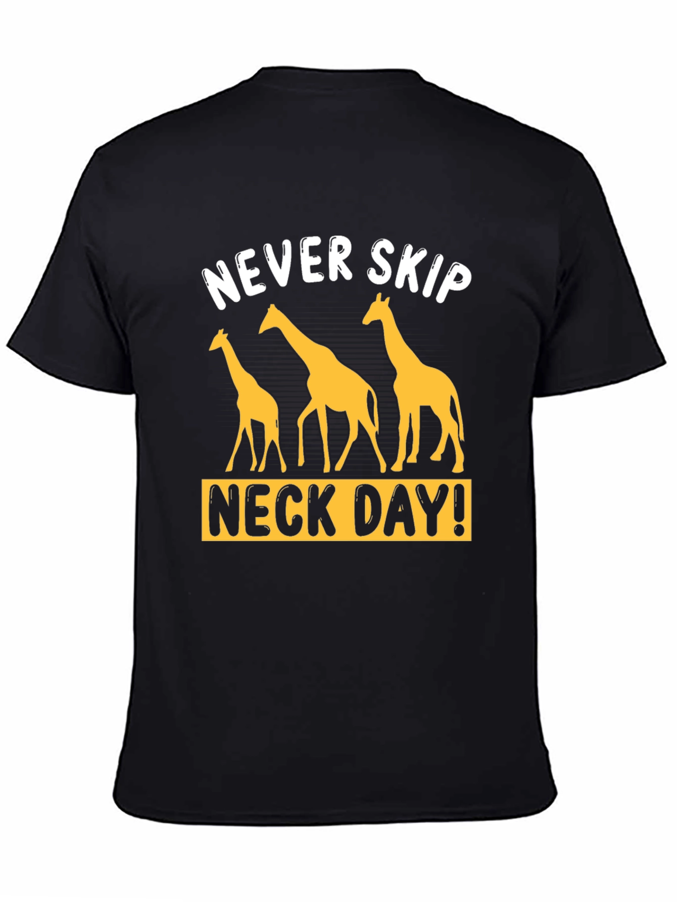 Never Skip Neck Day Giraffe Graphic T-Shirt
