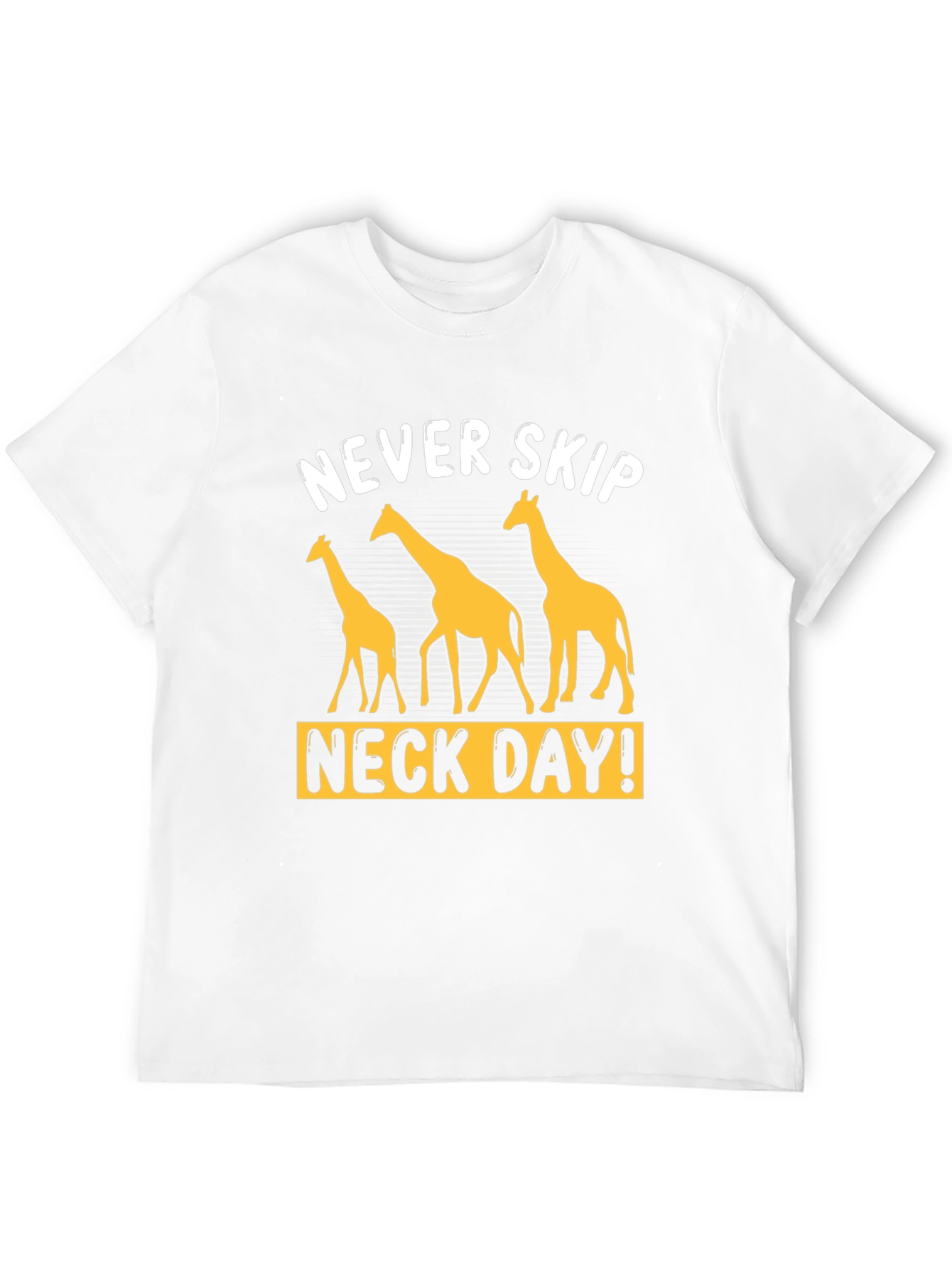 Never Skip Neck Day Giraffe Graphic T-Shirt