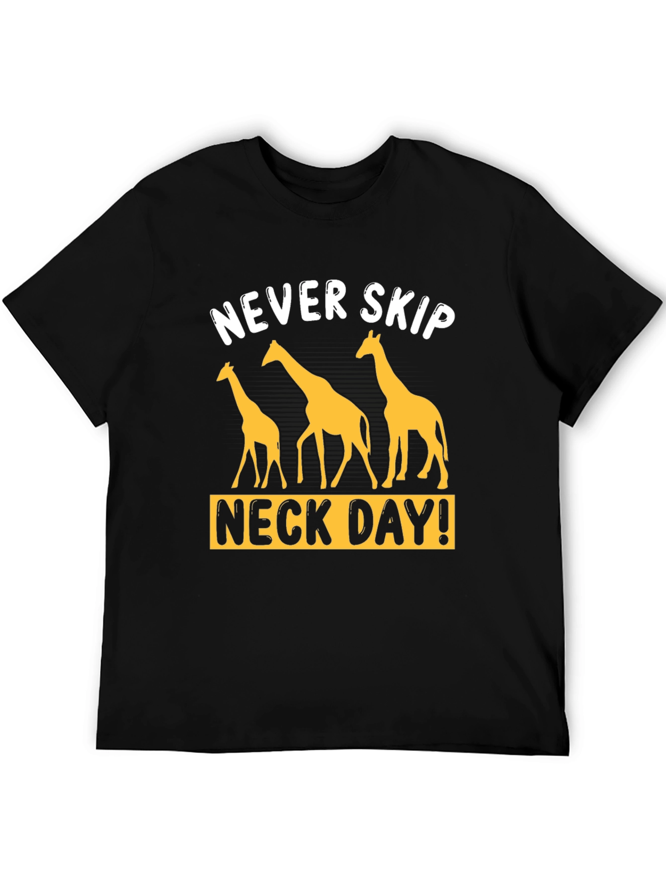Never Skip Neck Day Giraffe Graphic T-Shirt
