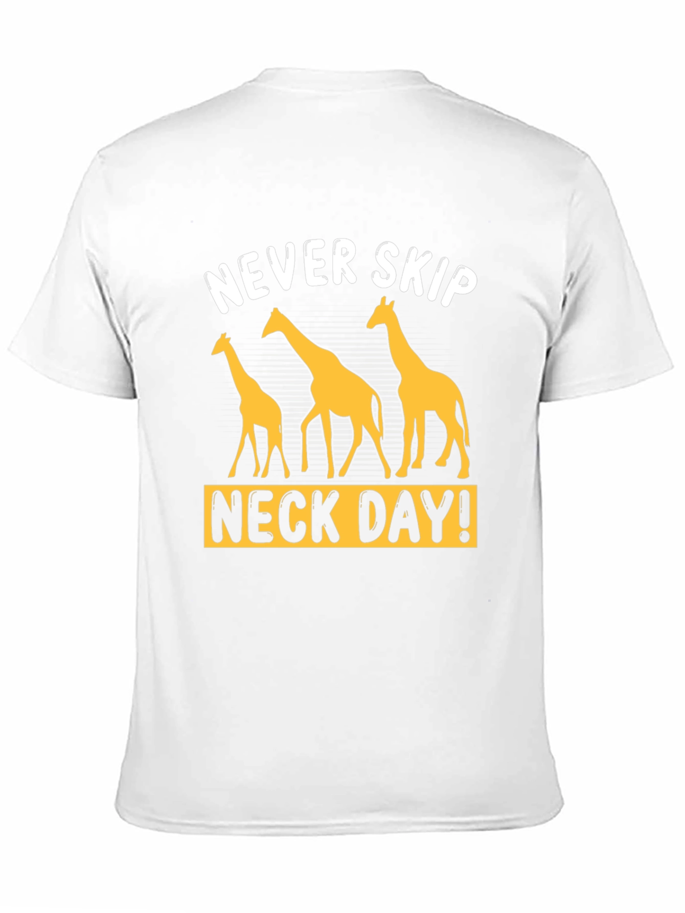 Never Skip Neck Day Giraffe Graphic T-Shirt