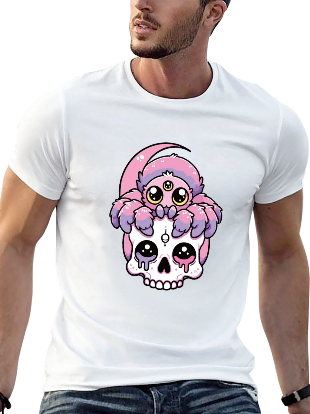 Skull & Spider Graphic Tee - Unique Design