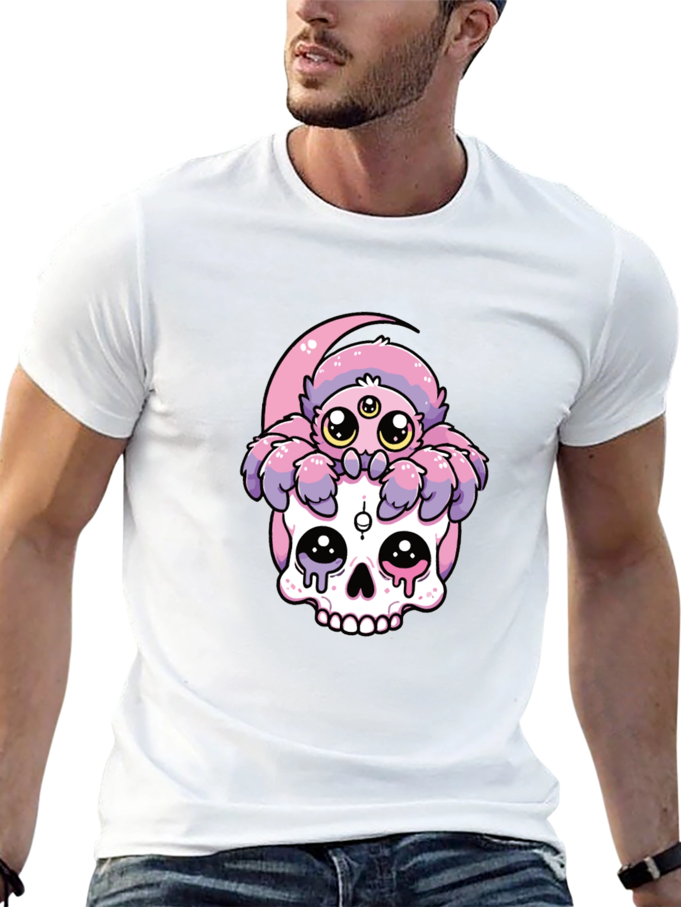 Skull & Spider Graphic Tee - Unique Design