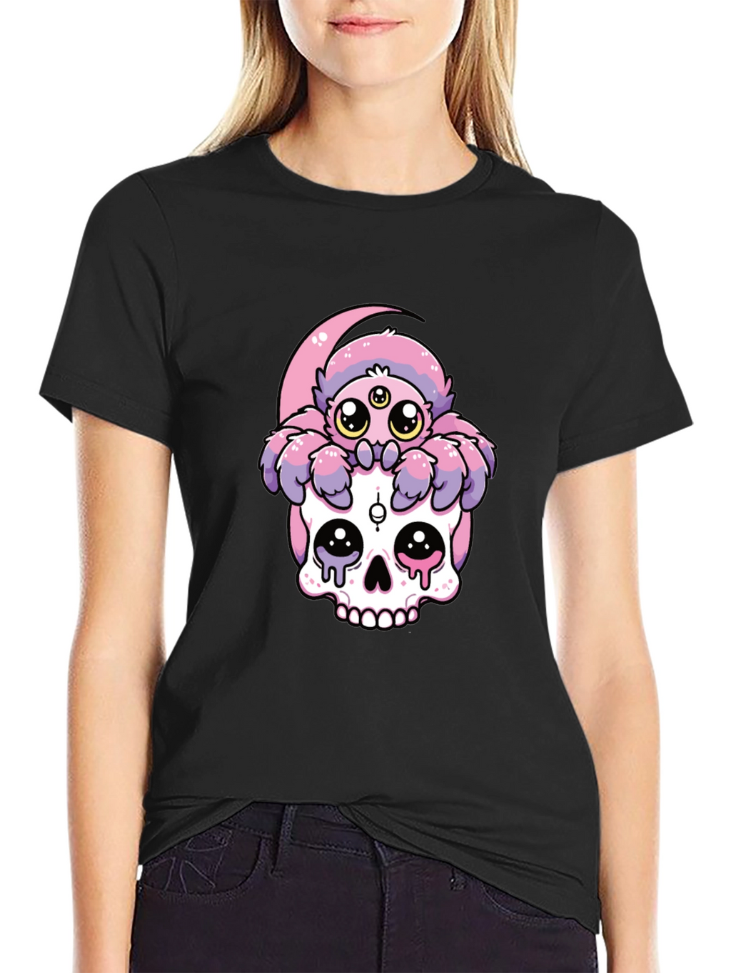 Skull & Spider Graphic Tee - Unique Design
