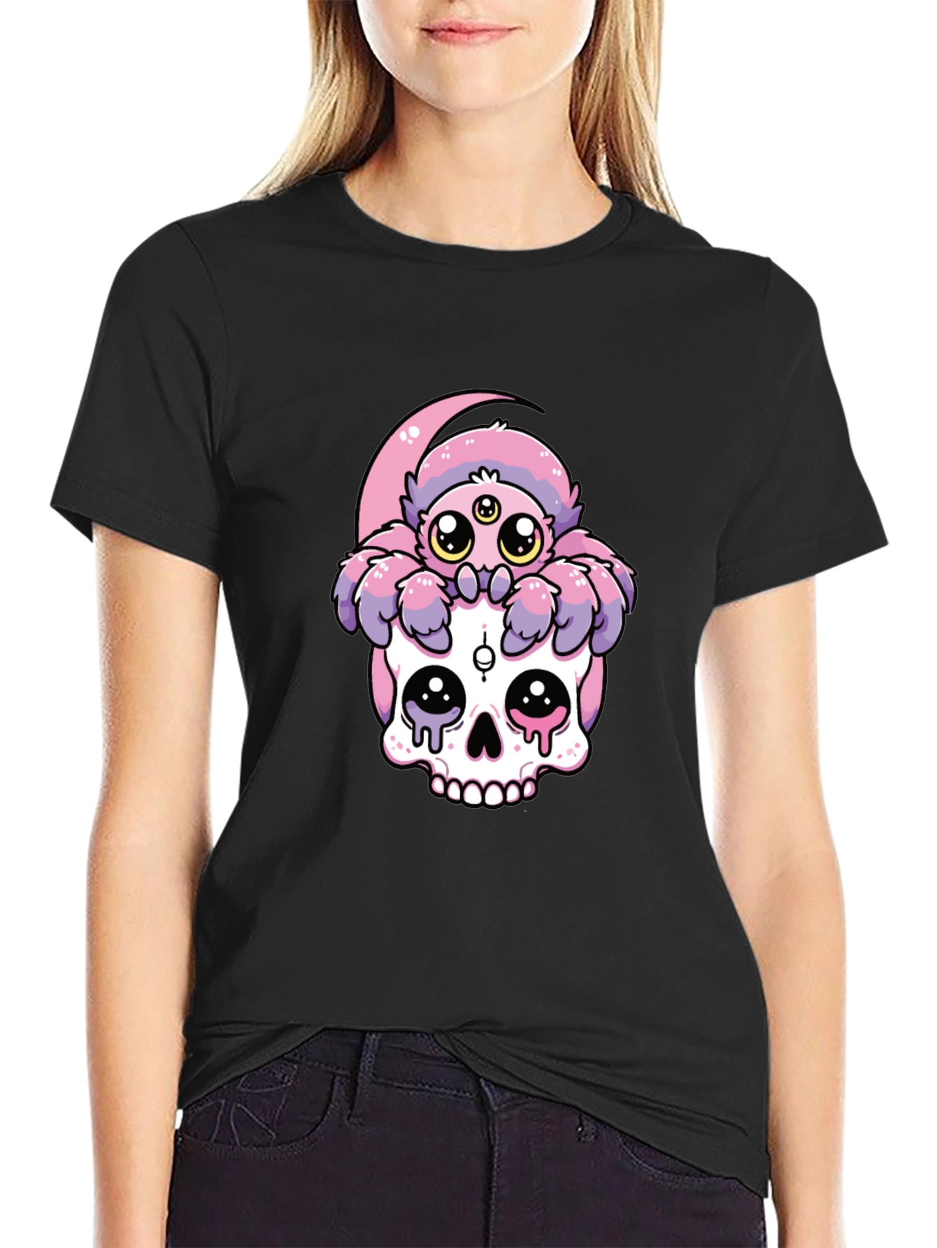 Skull & Spider Graphic Tee - Unique Design