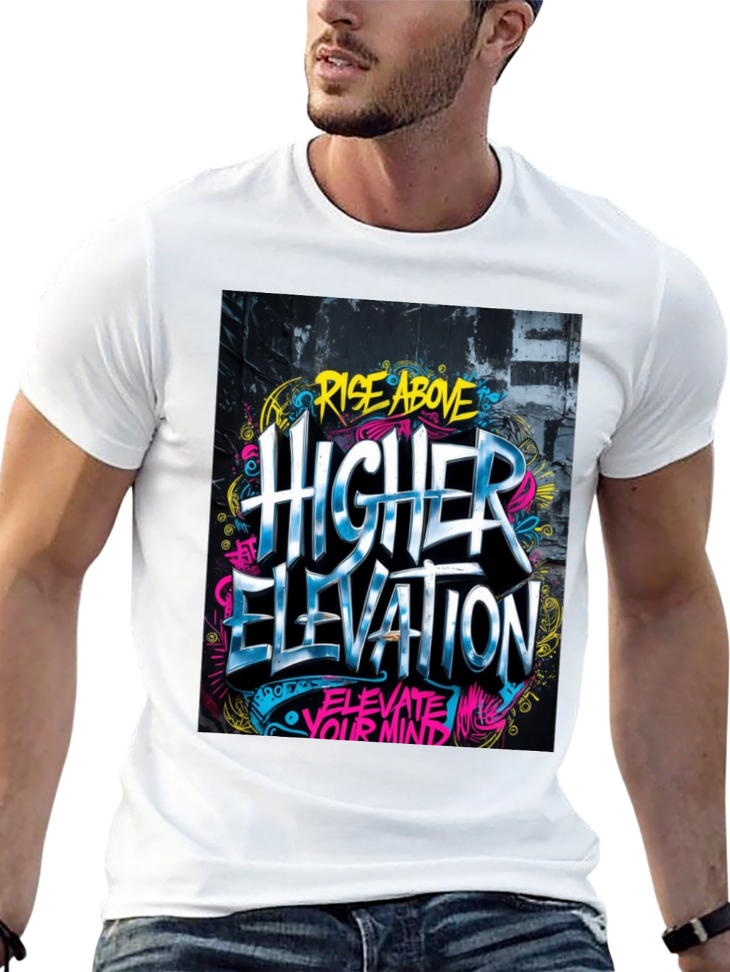Rise Above Higher Elevation Graphic Tee - Black