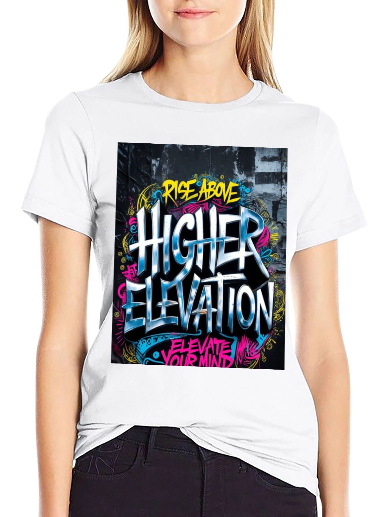 Rise Above Higher Elevation Graphic Tee - Black
