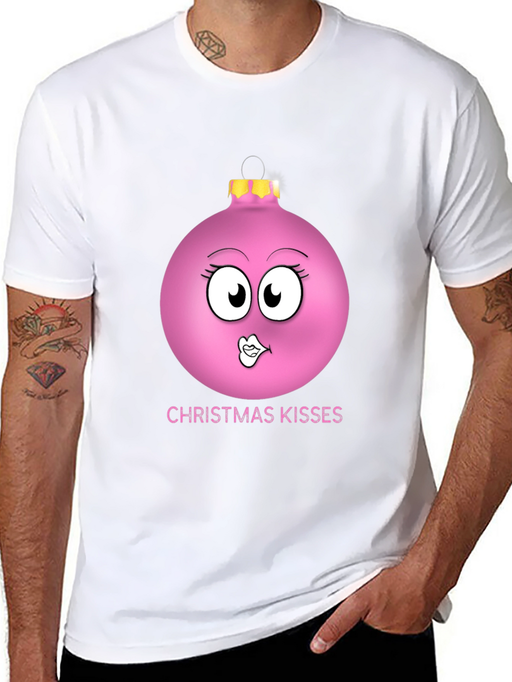 Christmas Kisses Ornament Graphic T-Shirt