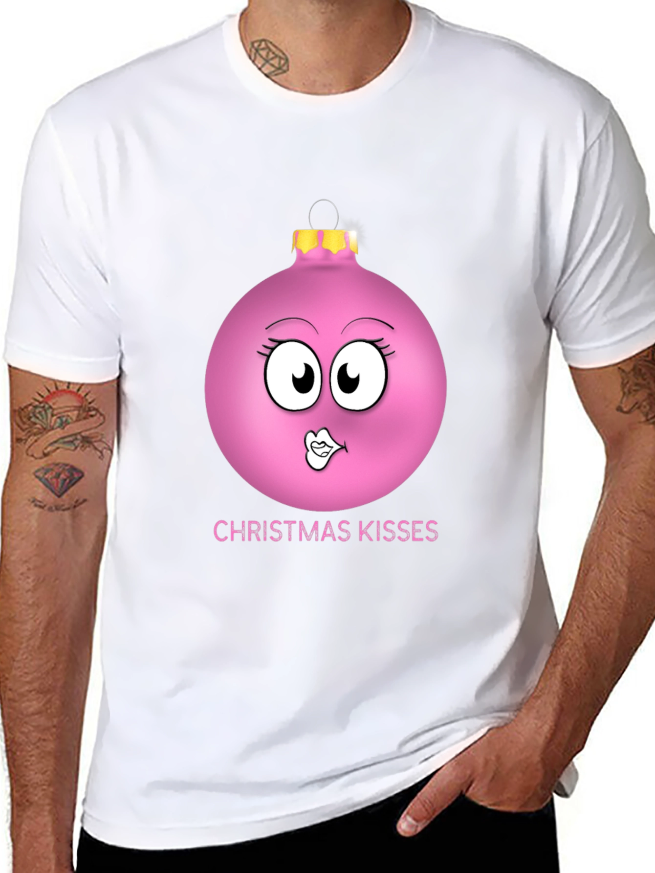 Christmas Kisses Ornament Graphic T-Shirt