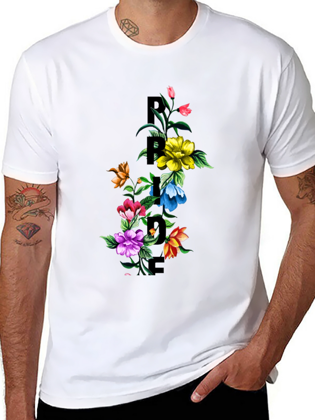 Floral Pride Graphic Tee - Stylish Comfort