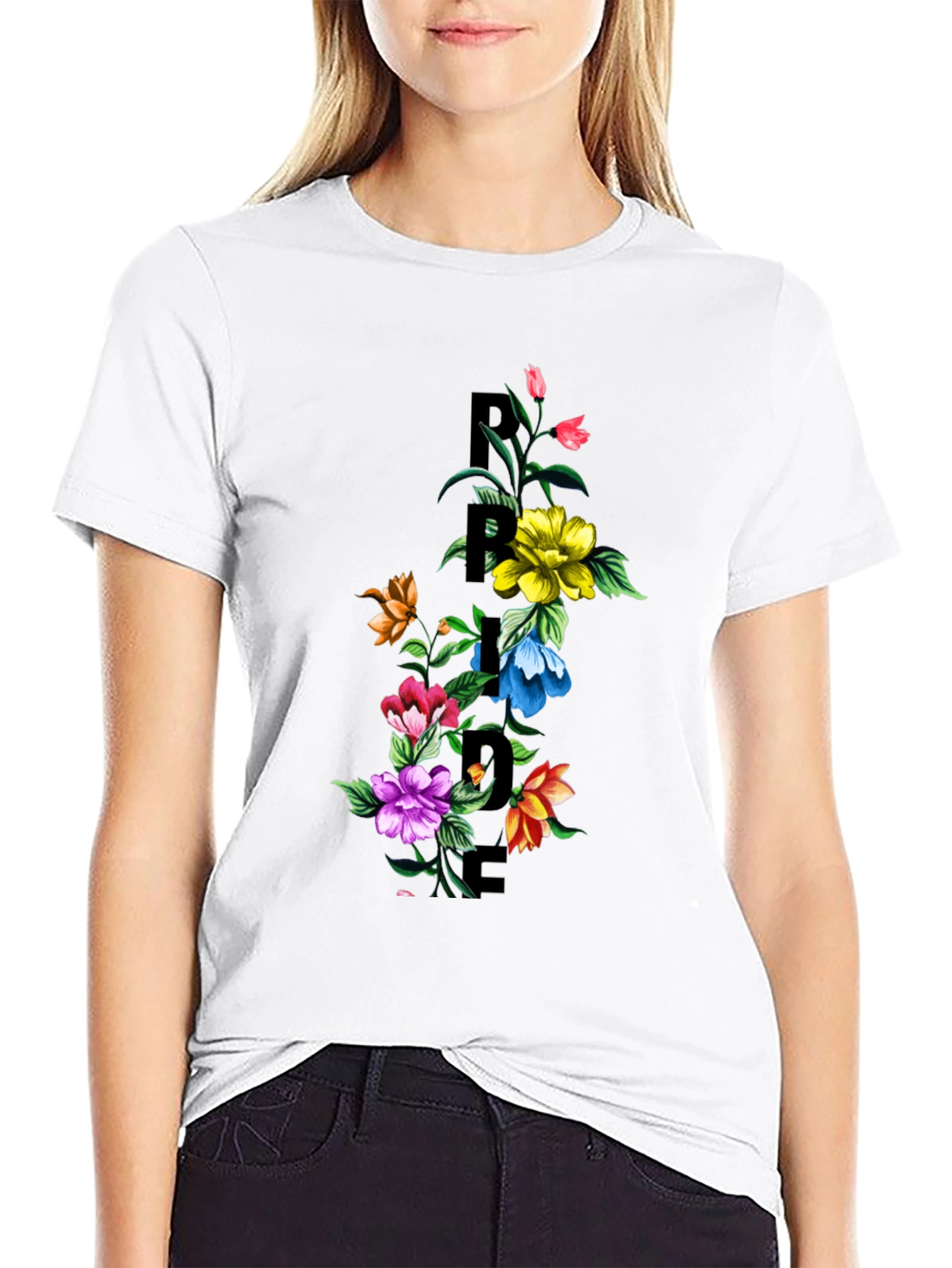 Floral Pride Graphic Tee - Stylish Comfort