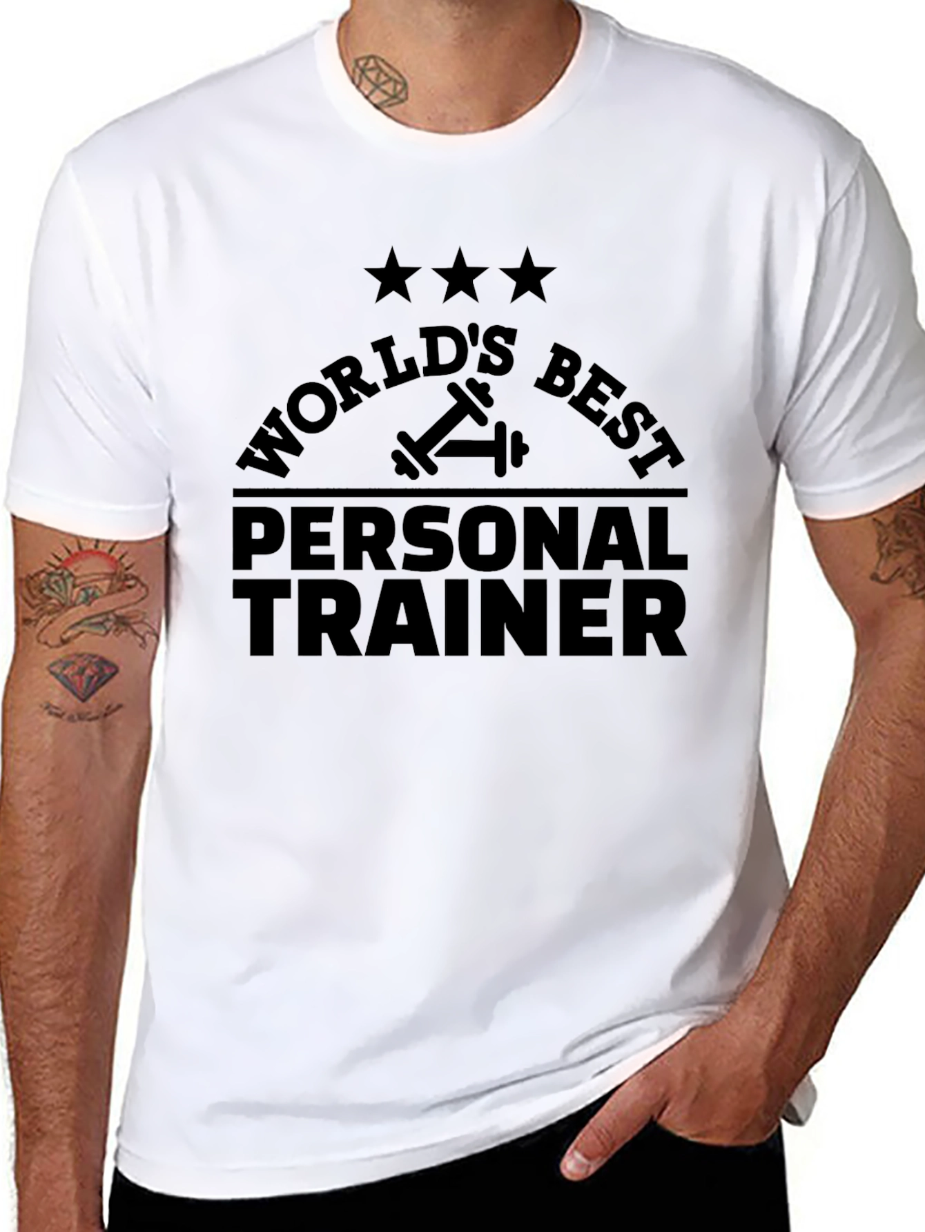 Worlds Best Personal Trainer T-Shirt - Fitness Apparel