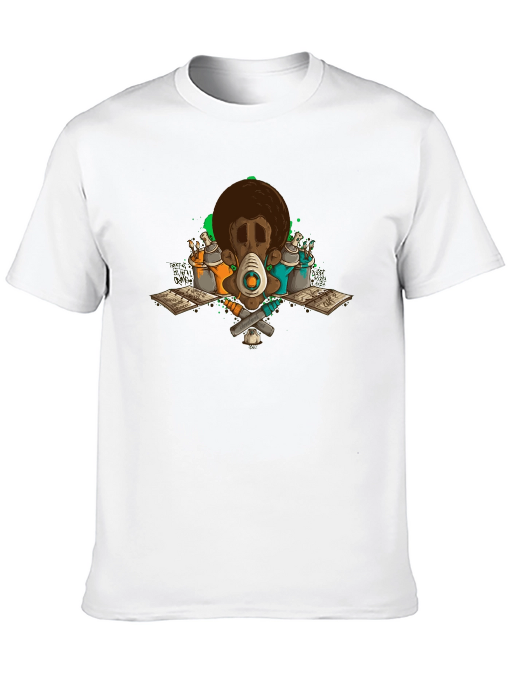Graffiti Artist Afro Tee - Street Art Style