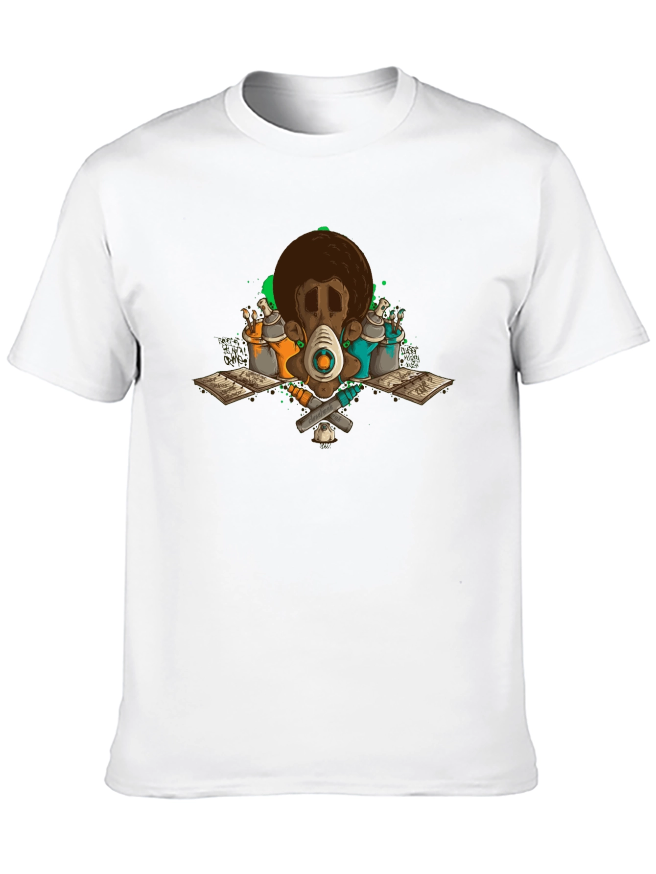 Graffiti Artist Afro Tee - Street Art Style