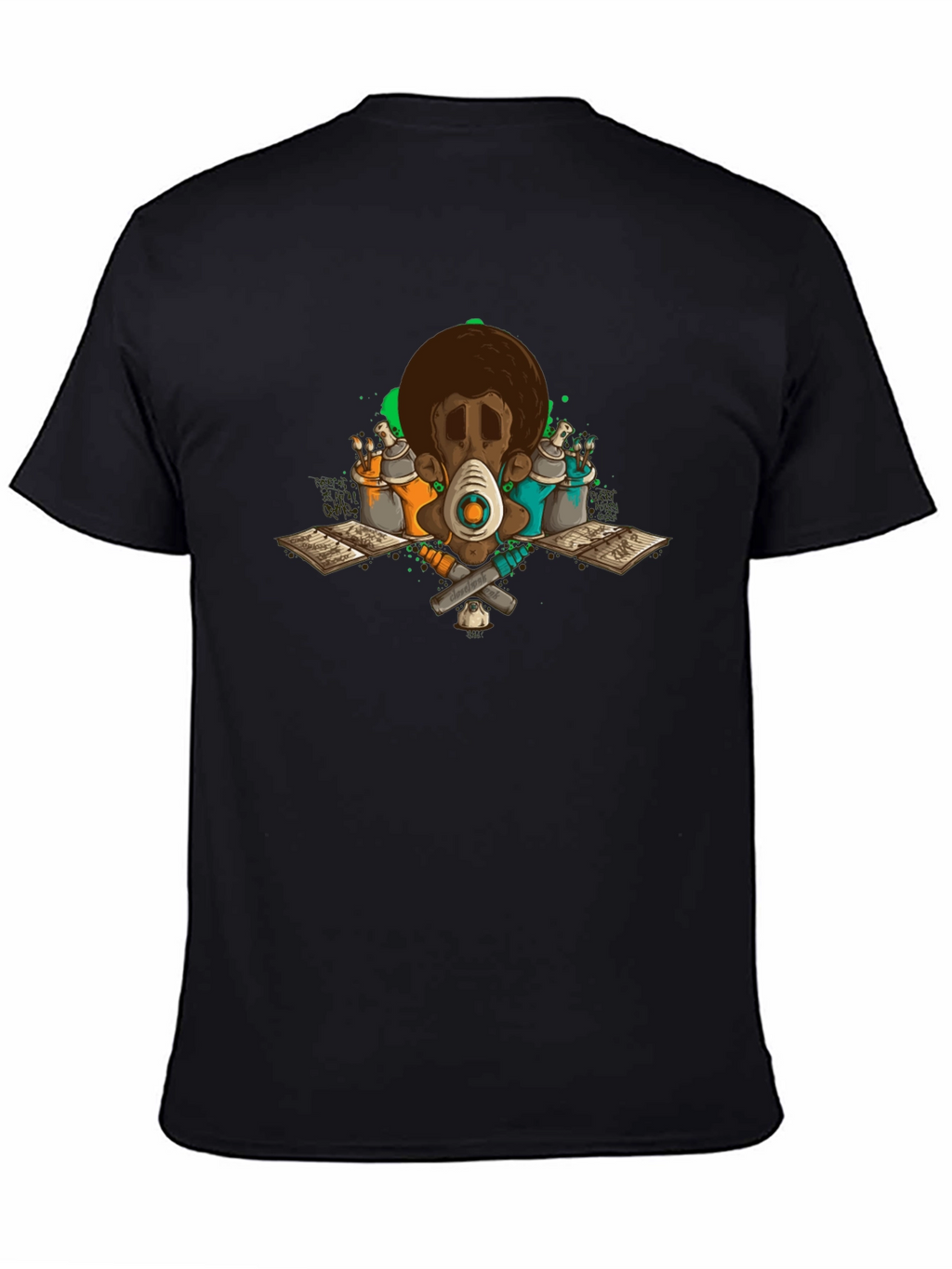 Graffiti Artist Afro Tee - Street Art Style