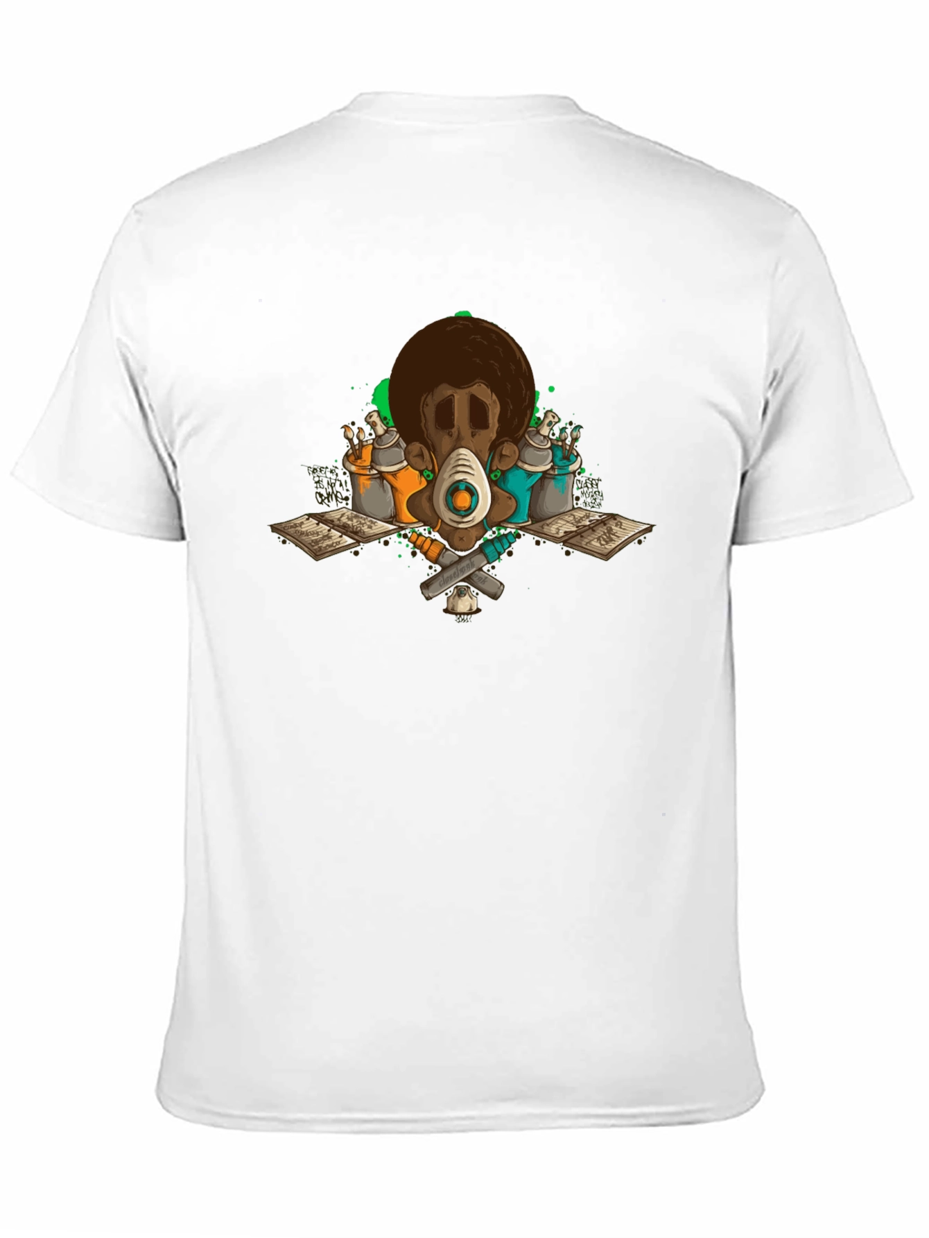 Graffiti Artist Afro Tee - Street Art Style