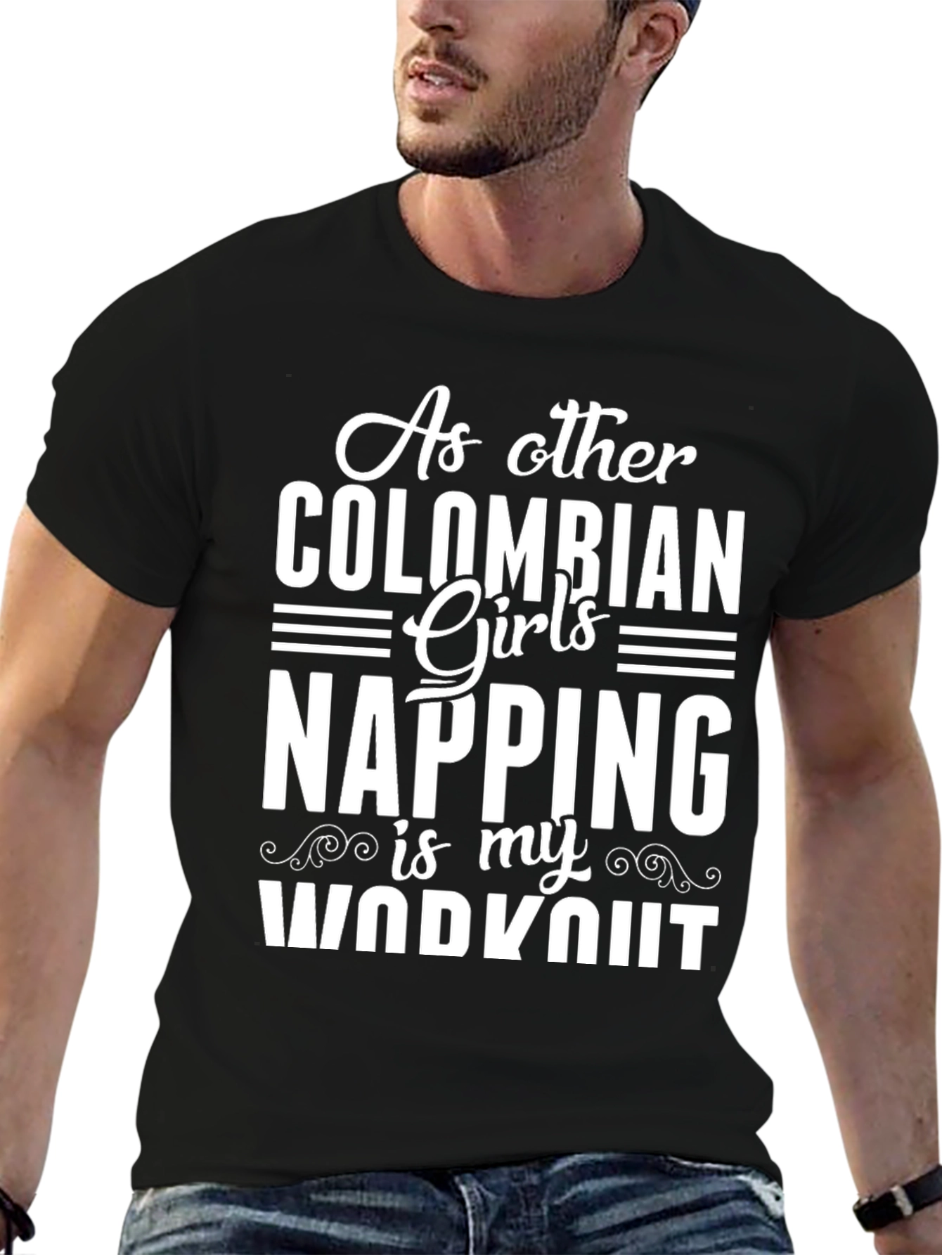Colombian Girl Napping Workout T-Shirt