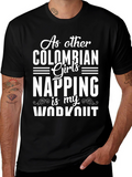 Colombian Girl Napping Workout T-Shirt