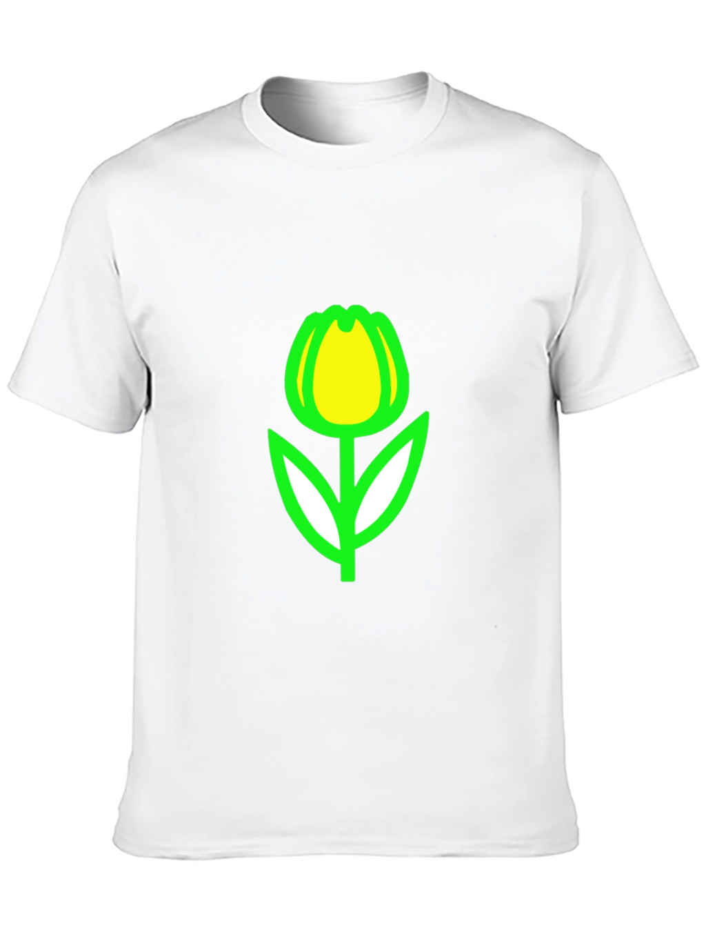 Tulip Graphic Tee - Black Casual T-Shirt