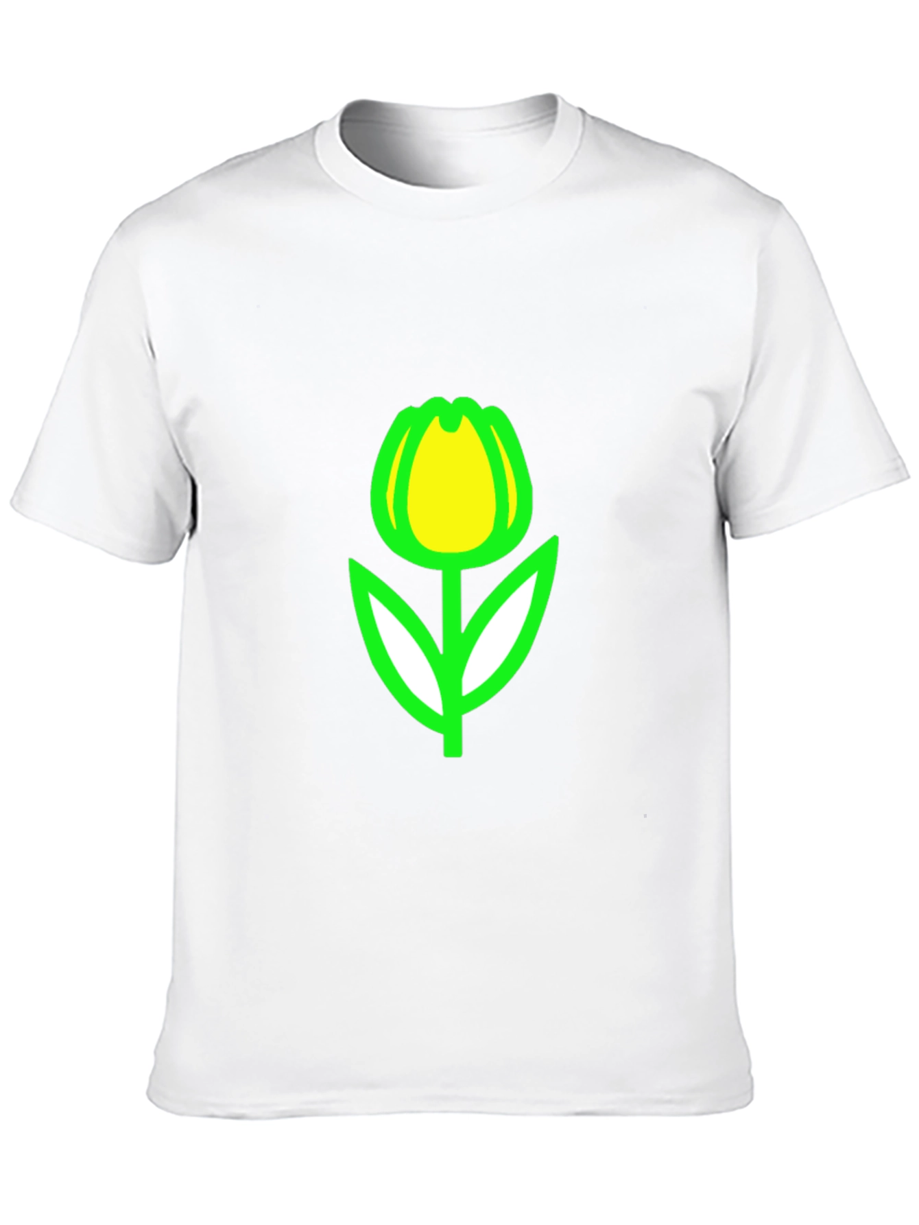 Tulip Graphic Tee - Black Casual T-Shirt