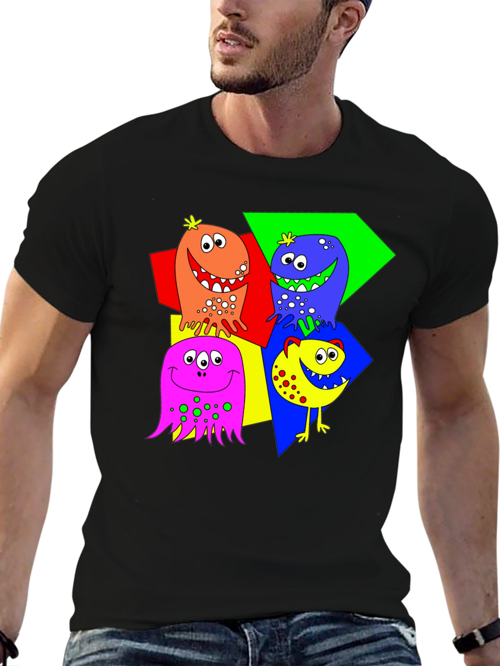 Monster Graphic T-Shirt - Funky Cartoon Tee