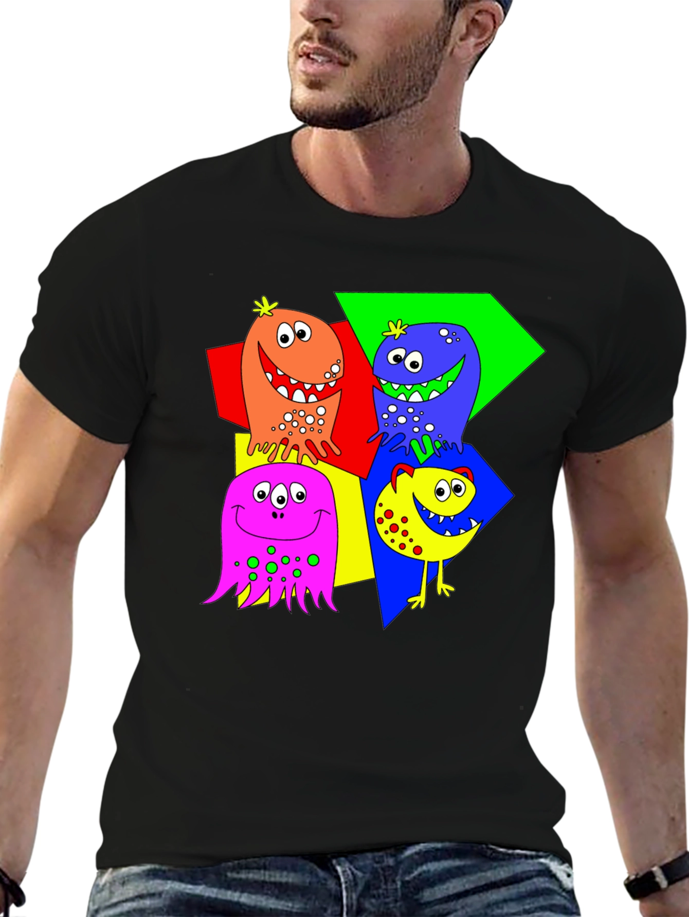 Monster Graphic T-Shirt - Funky Cartoon Tee