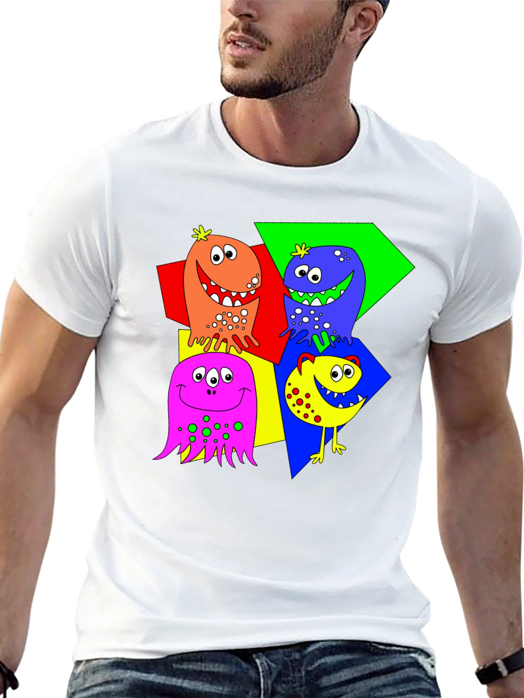 Monster Graphic T-Shirt - Funky Cartoon Tee