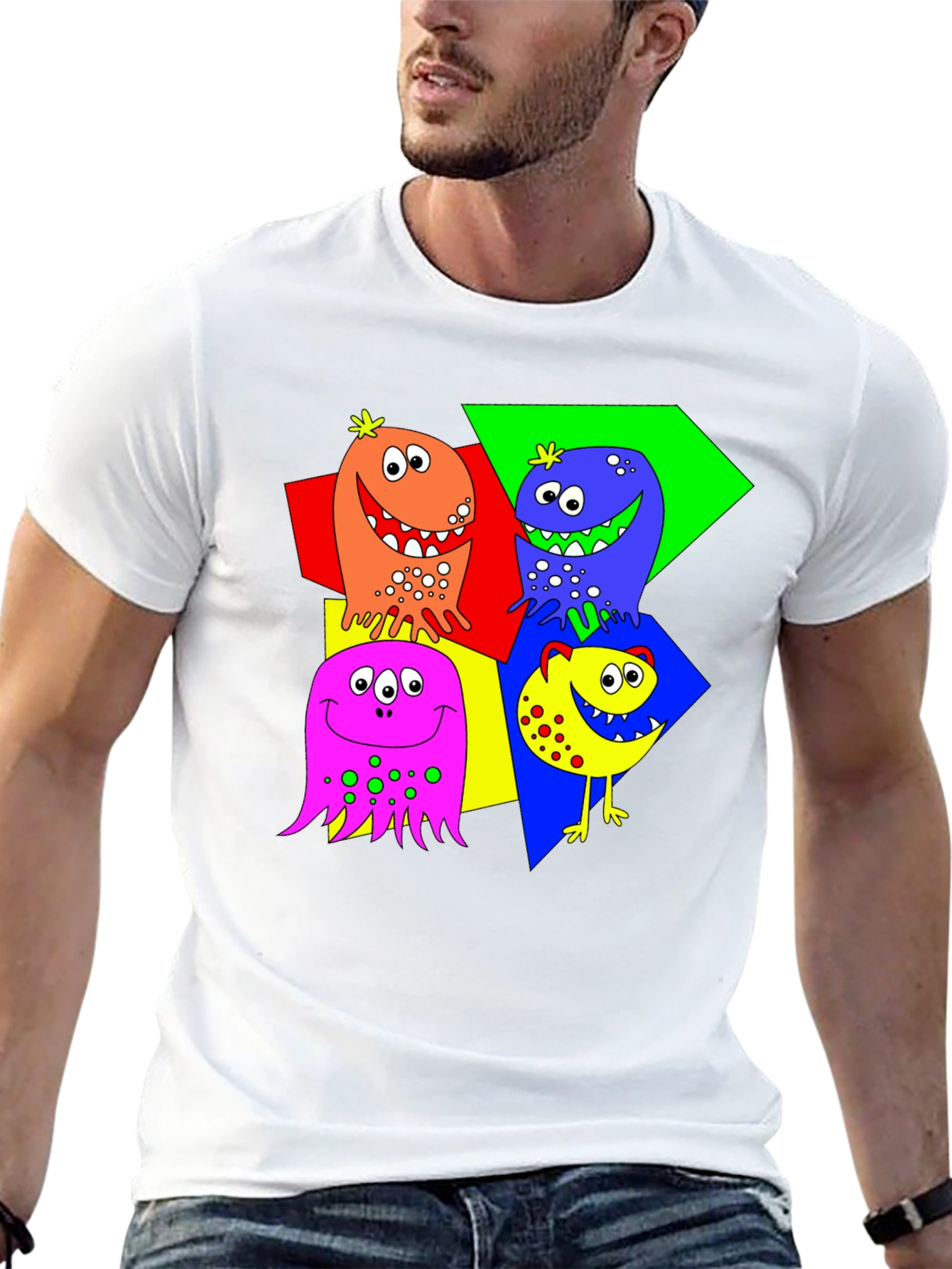 Monster Graphic T-Shirt - Funky Cartoon Tee