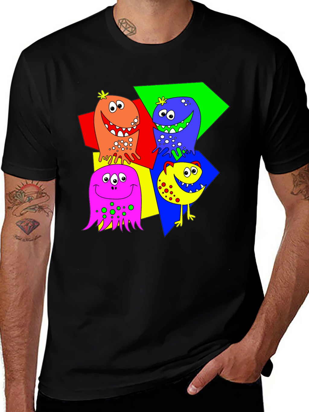 Monster Graphic T-Shirt - Funky Cartoon Tee