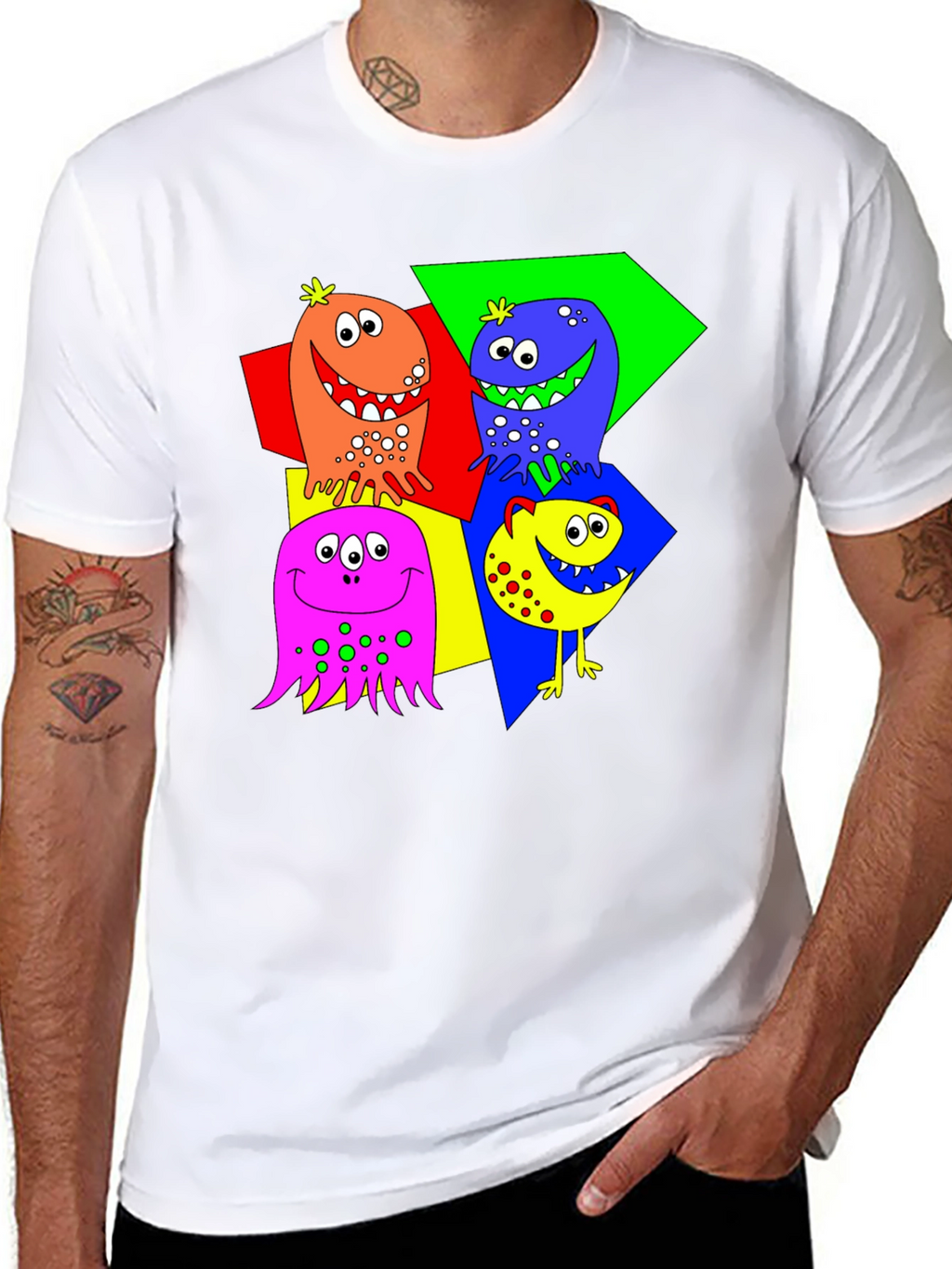 Monster Graphic T-Shirt - Funky Cartoon Tee