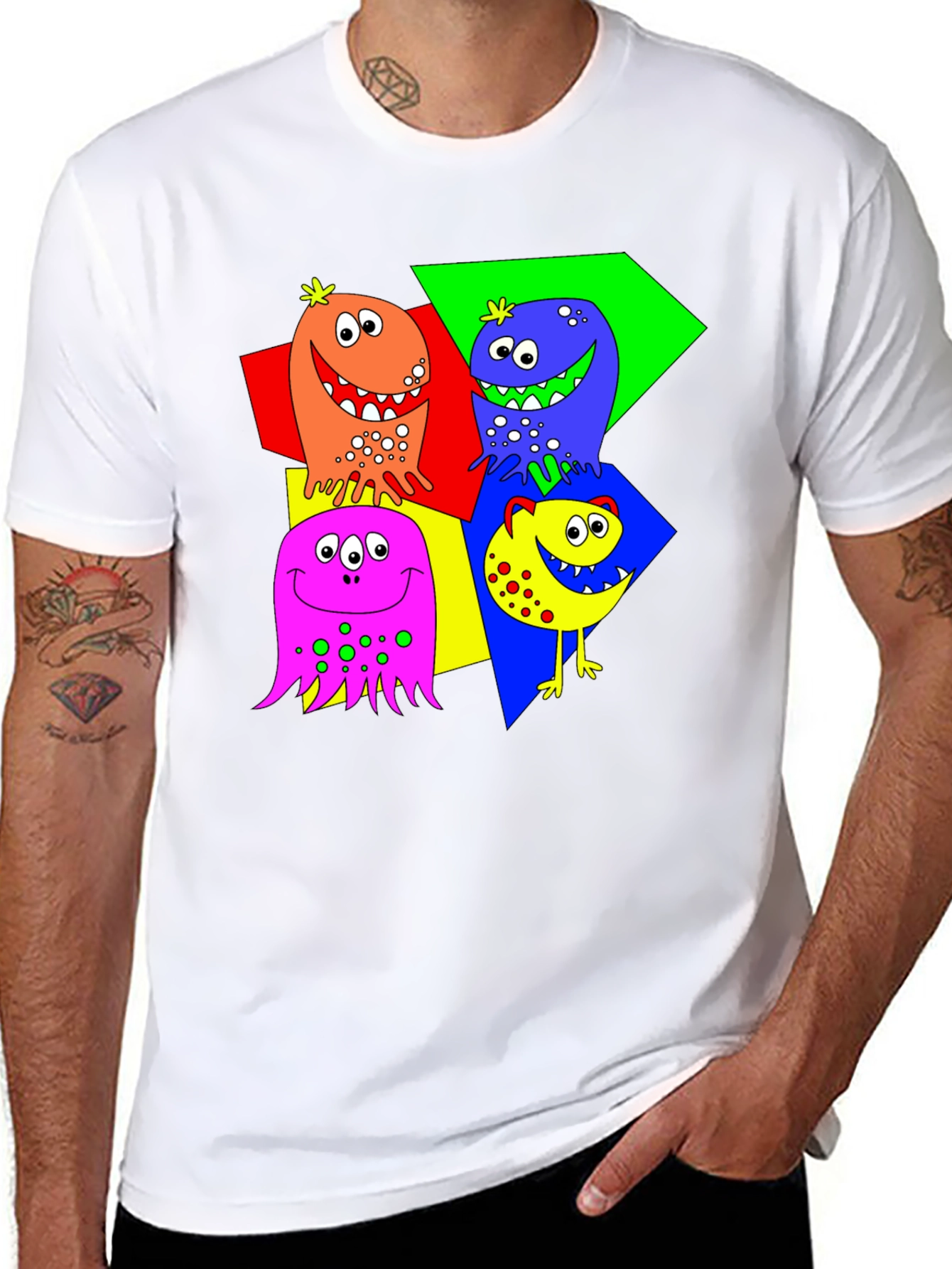 Monster Graphic T-Shirt - Funky Cartoon Tee