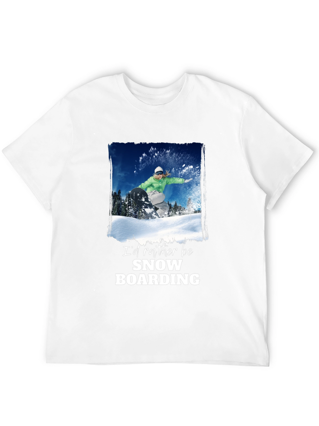 Snowboarding Graphic T-Shirt - Black
