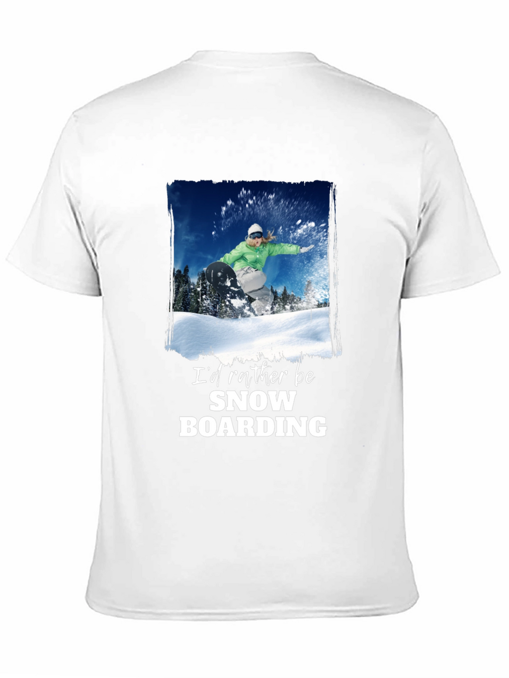 Snowboarding Graphic T-Shirt - Black