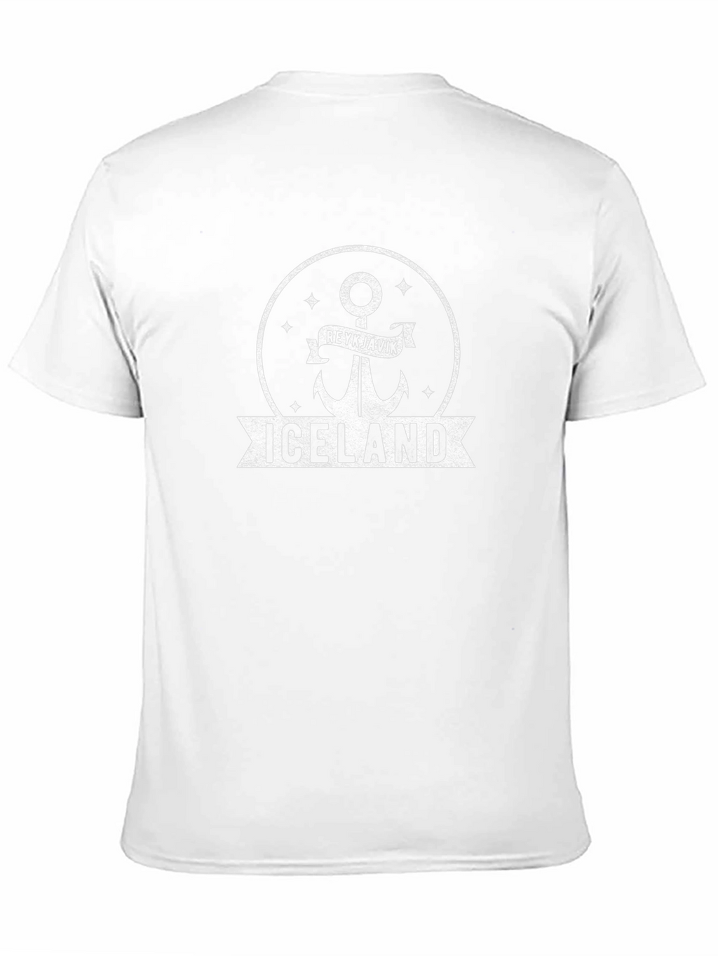 Iceland Reykjavik Anchor Graphic Black T-Shirt