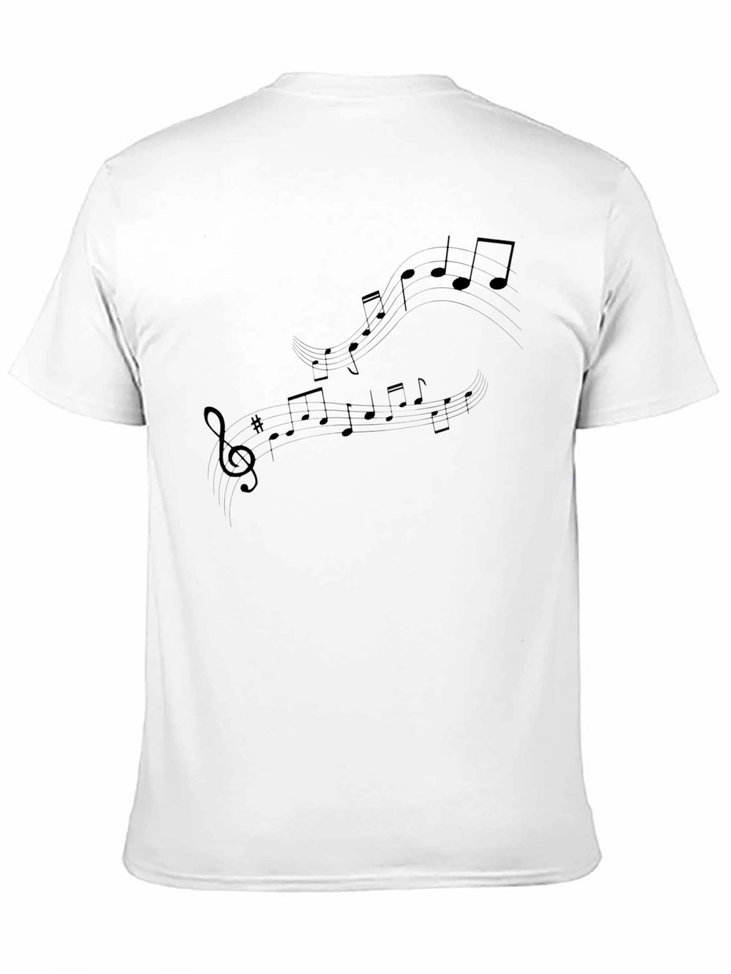 Musical Notes Graphic T-Shirt - Stylish Mens Tee