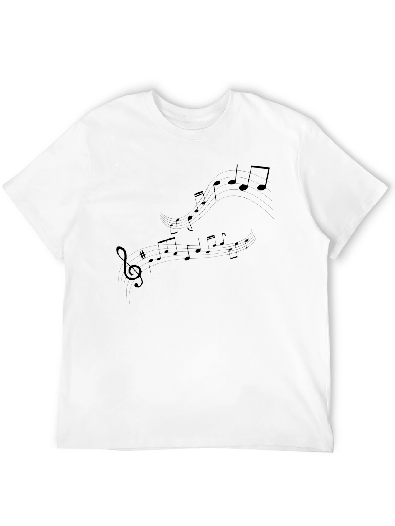 Musical Notes Graphic T-Shirt - Stylish Mens Tee