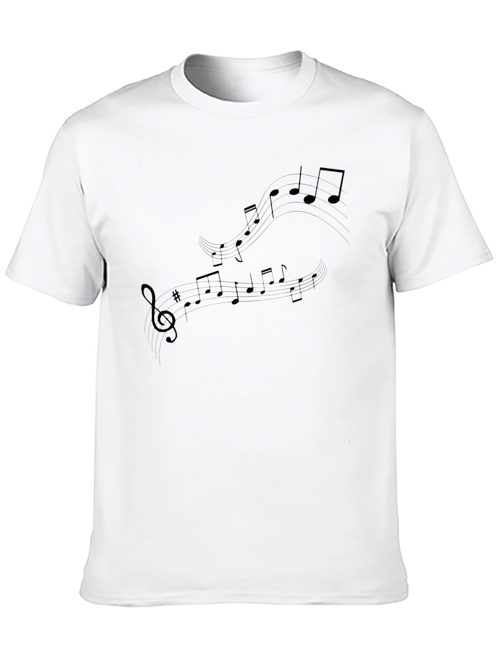 Musical Notes Graphic T-Shirt - Stylish Mens Tee