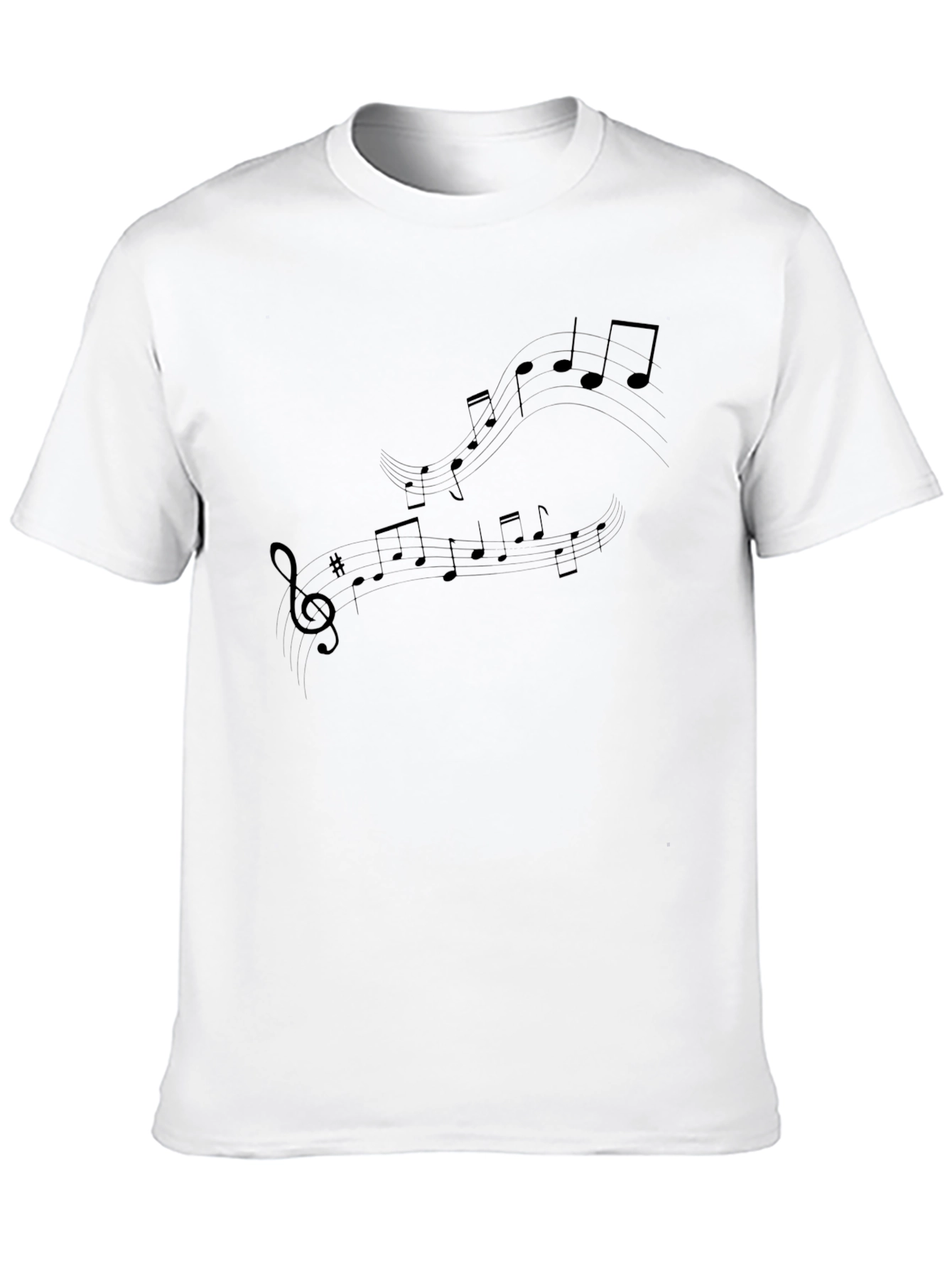 Musical Notes Graphic T-Shirt - Stylish Mens Tee