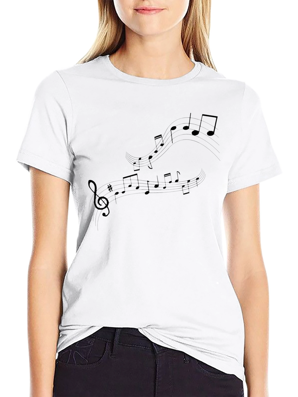 Musical Notes Graphic T-Shirt - Stylish Mens Tee