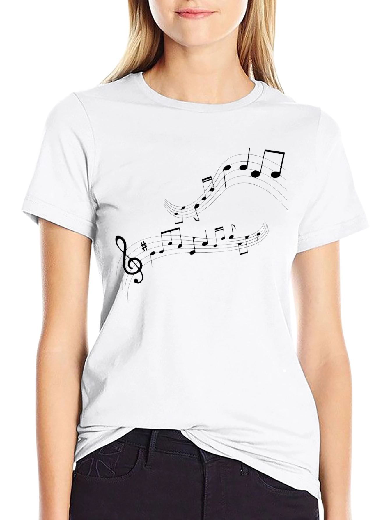 Musical Notes Graphic T-Shirt - Stylish Mens Tee