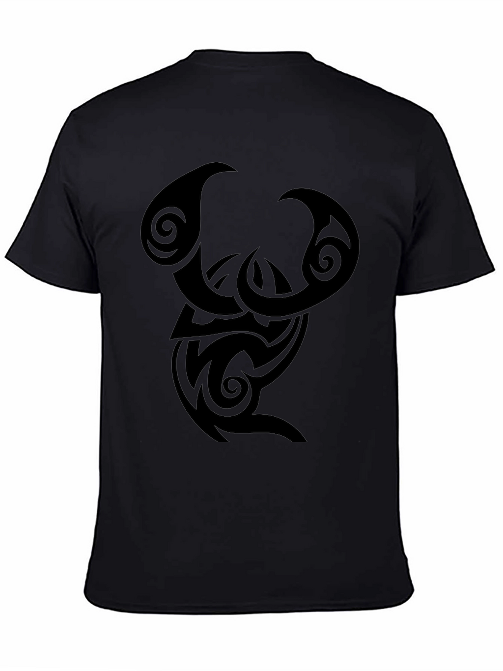Tribal Design Black T-Shirt