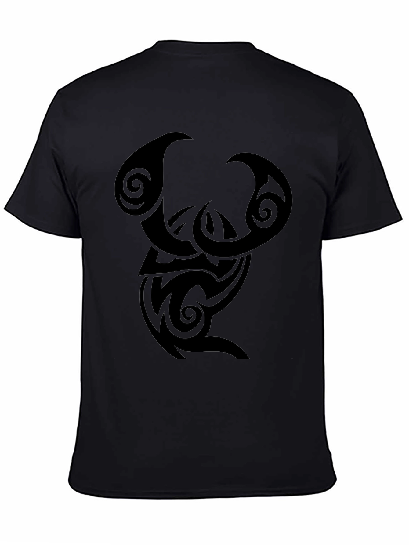 Tribal Design Black T-Shirt