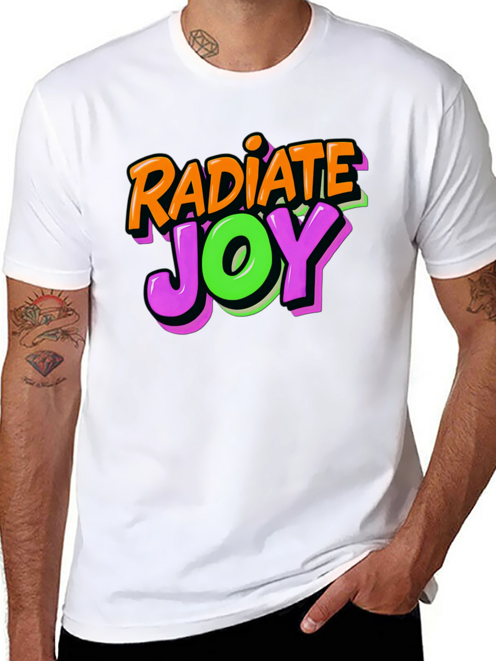 Radiate Joy Black Graphic T-Shirt
