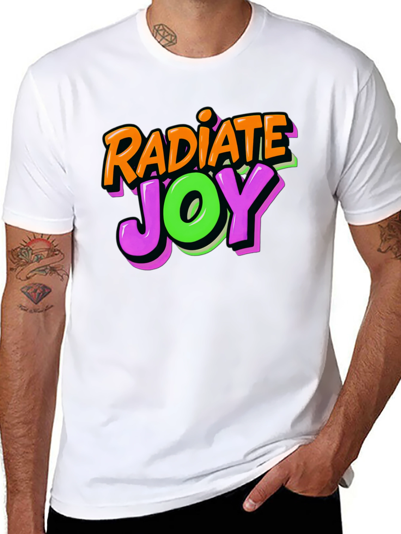 Radiate Joy Black Graphic T-Shirt