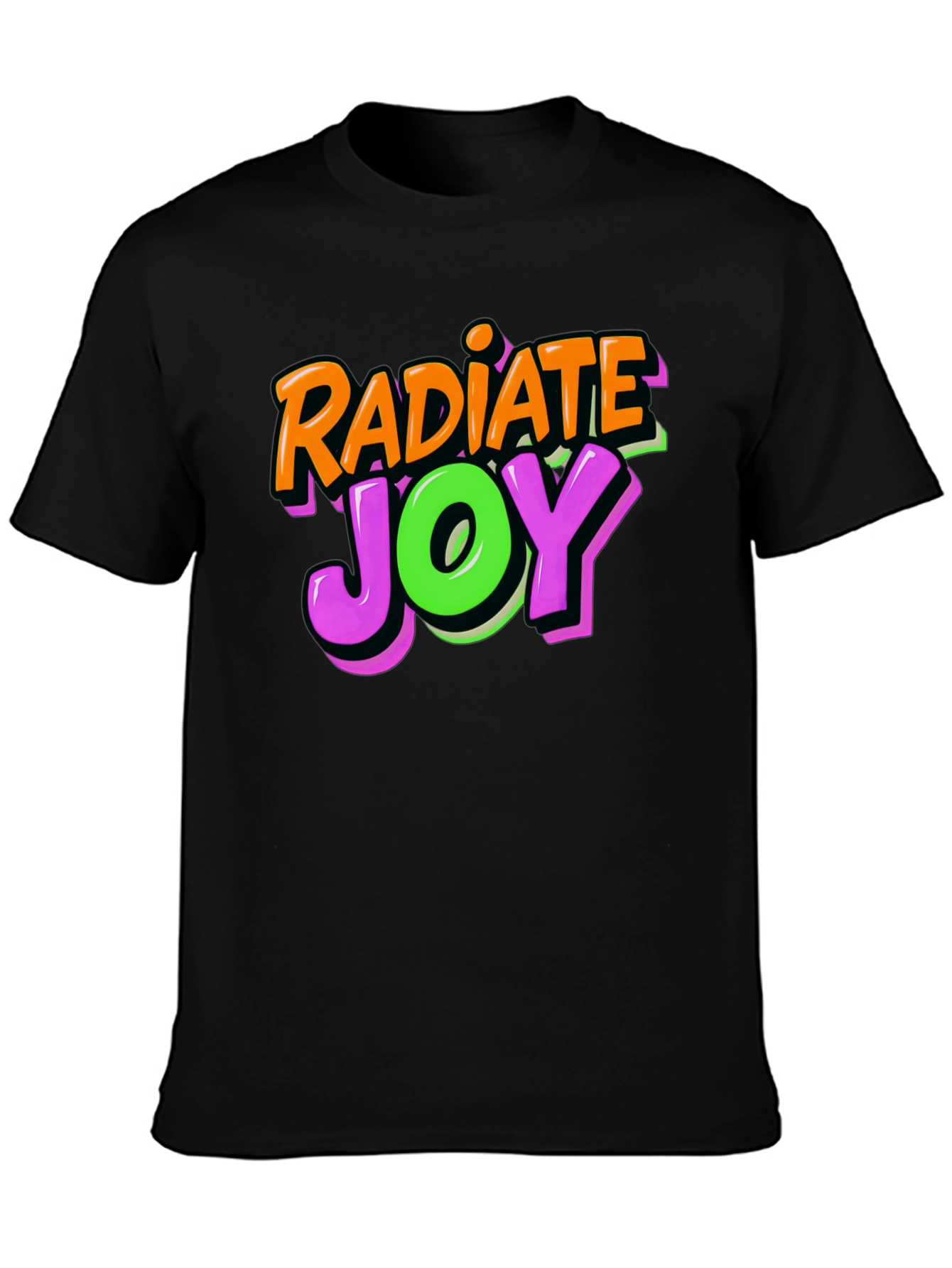Radiate Joy Black Graphic T-Shirt