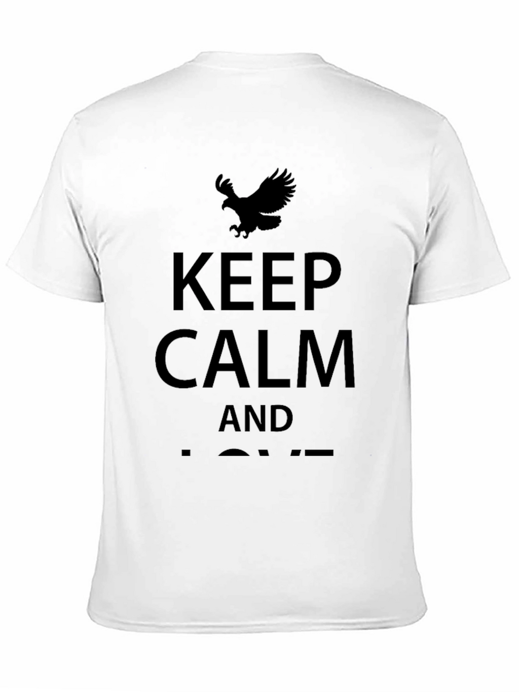 Keep Calm Eagle Graphic T-Shirt - Black