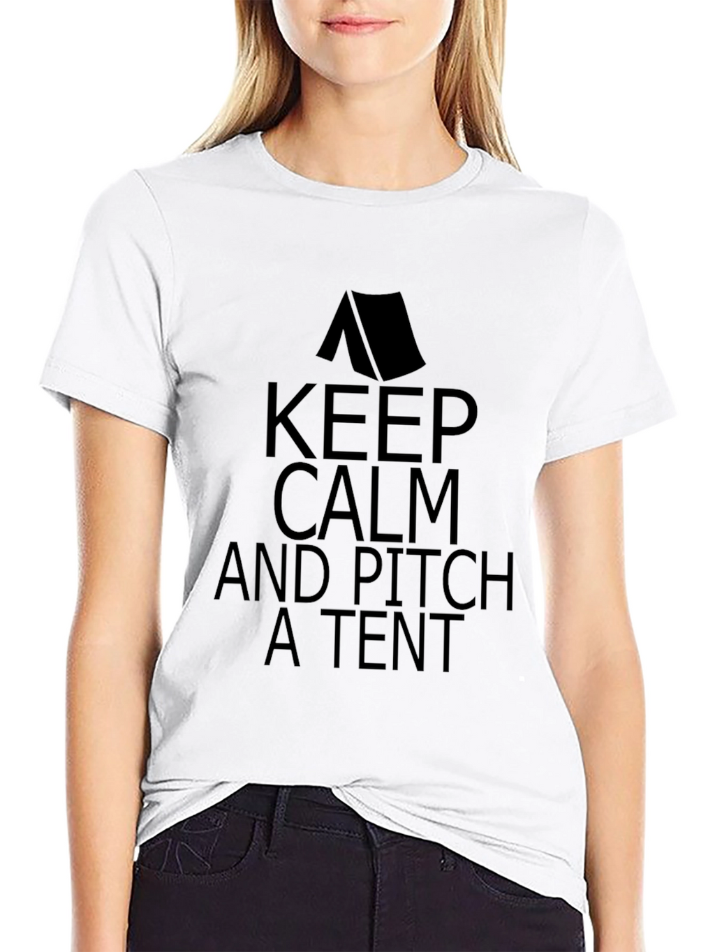 Keep Calm and Pitch a Tent Graphic T-Shirt