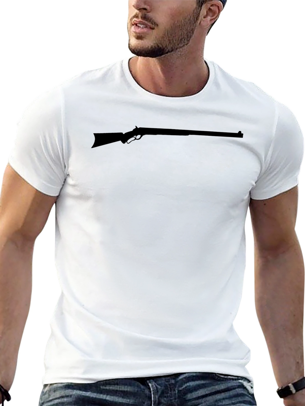 Rifle Silhouette Black T-Shirt