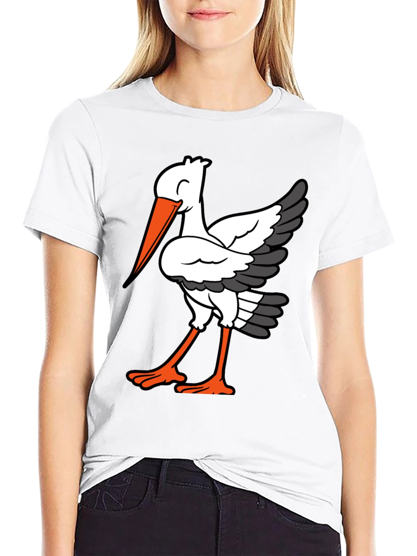 Stork Graphic Tee - Casual Comfort T-Shirt