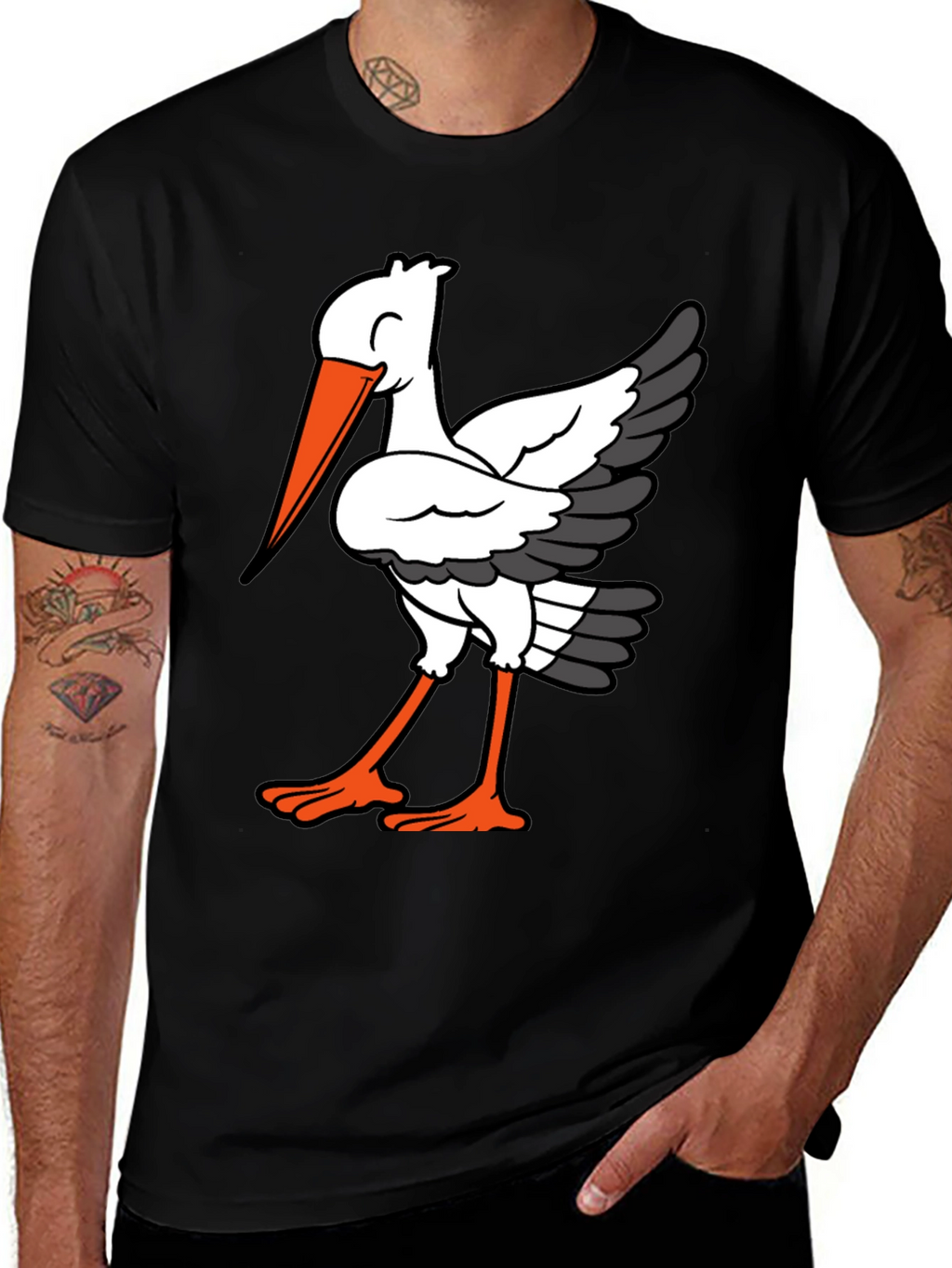 Stork Graphic Tee - Casual Comfort T-Shirt