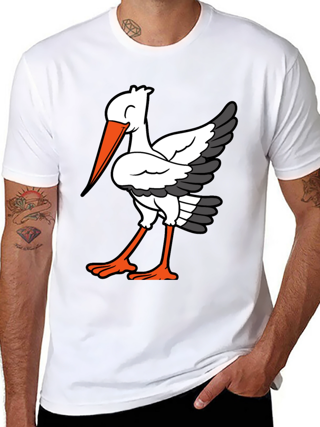 Stork Graphic Tee - Casual Comfort T-Shirt